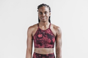 Red Nobull Halter (TIE-DYE) Sports Bra | UK 2233WN