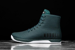 Turquoise Nobull High-Top Deep Teal Trainers | UK 2055XY