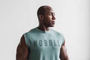 Turquoise Nobull Sleeveless Tee (SEASONAL Colors) Tanks | UK 1596SG