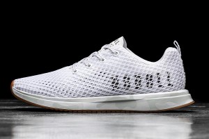 White Nobull Camo Mesh Running Shoes | UK 1796ZU