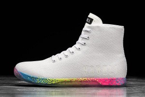 White Nobull High-Top Neon Glitch Trainers | UK 2111JP