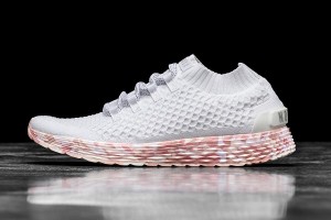 White Nobull Wild Knit Running Shoes | UK 1782LI