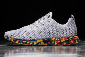 White Nobull Wild Marigold Mesh Running Shoes | UK 1736NW