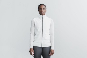 White Nobull WoArctic Vest Hoodie | UK 2191SG