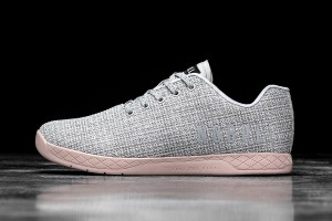 White / Rose Nobull Heather Dusty Trainers | UK 1840NW